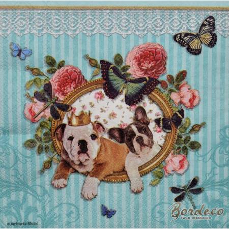 Serwetka decoupage firmy AMBIENTE psy 33x33cm